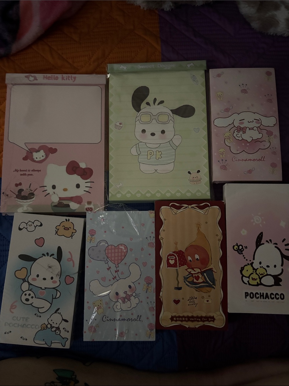 Sanrio Assorted Character Notepad Set - Pink, Green, Cream